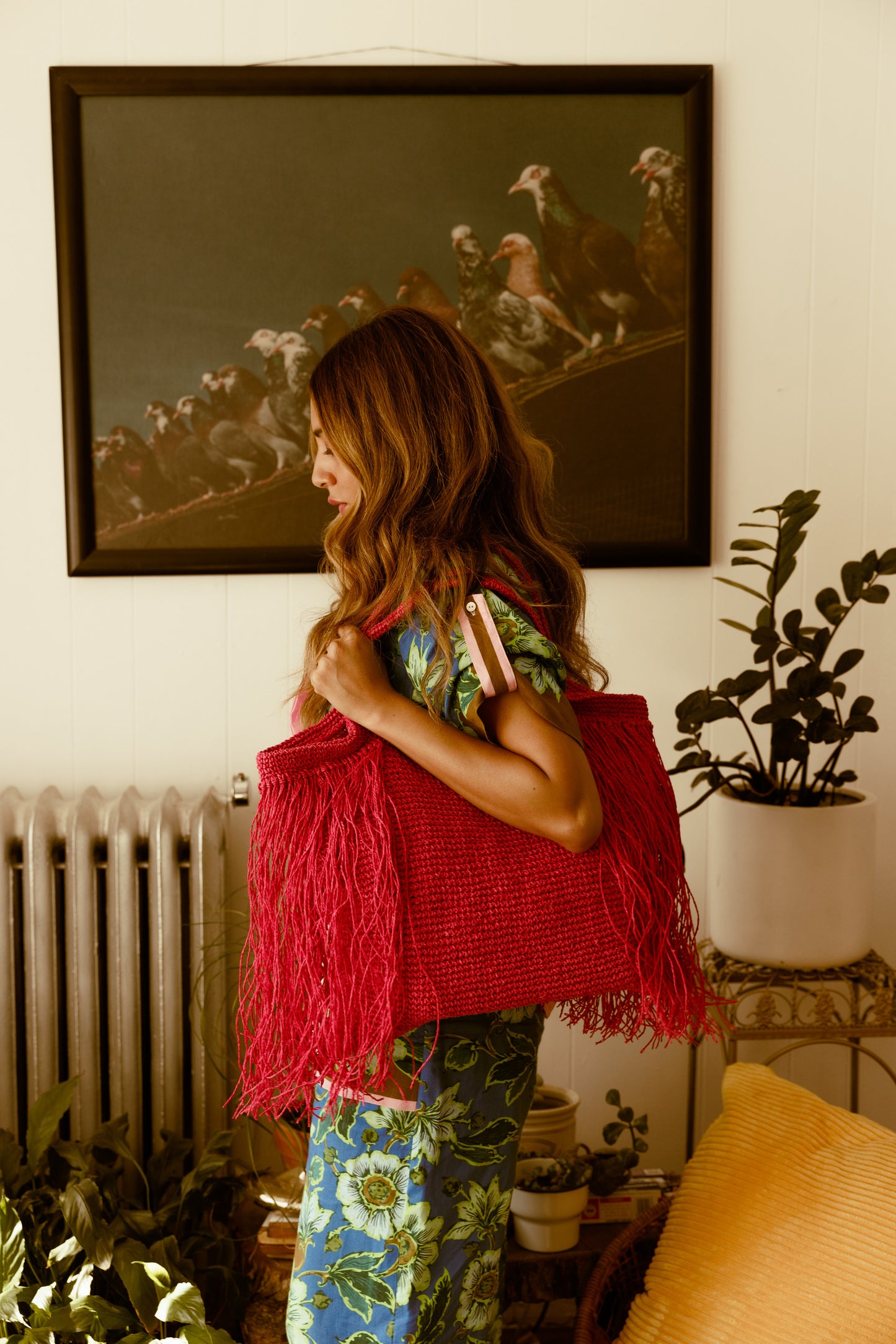PINK TASSLES TOTE