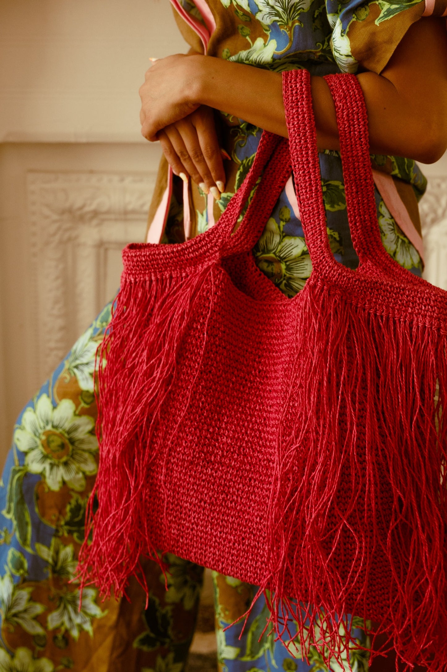 PINK TASSLES TOTE