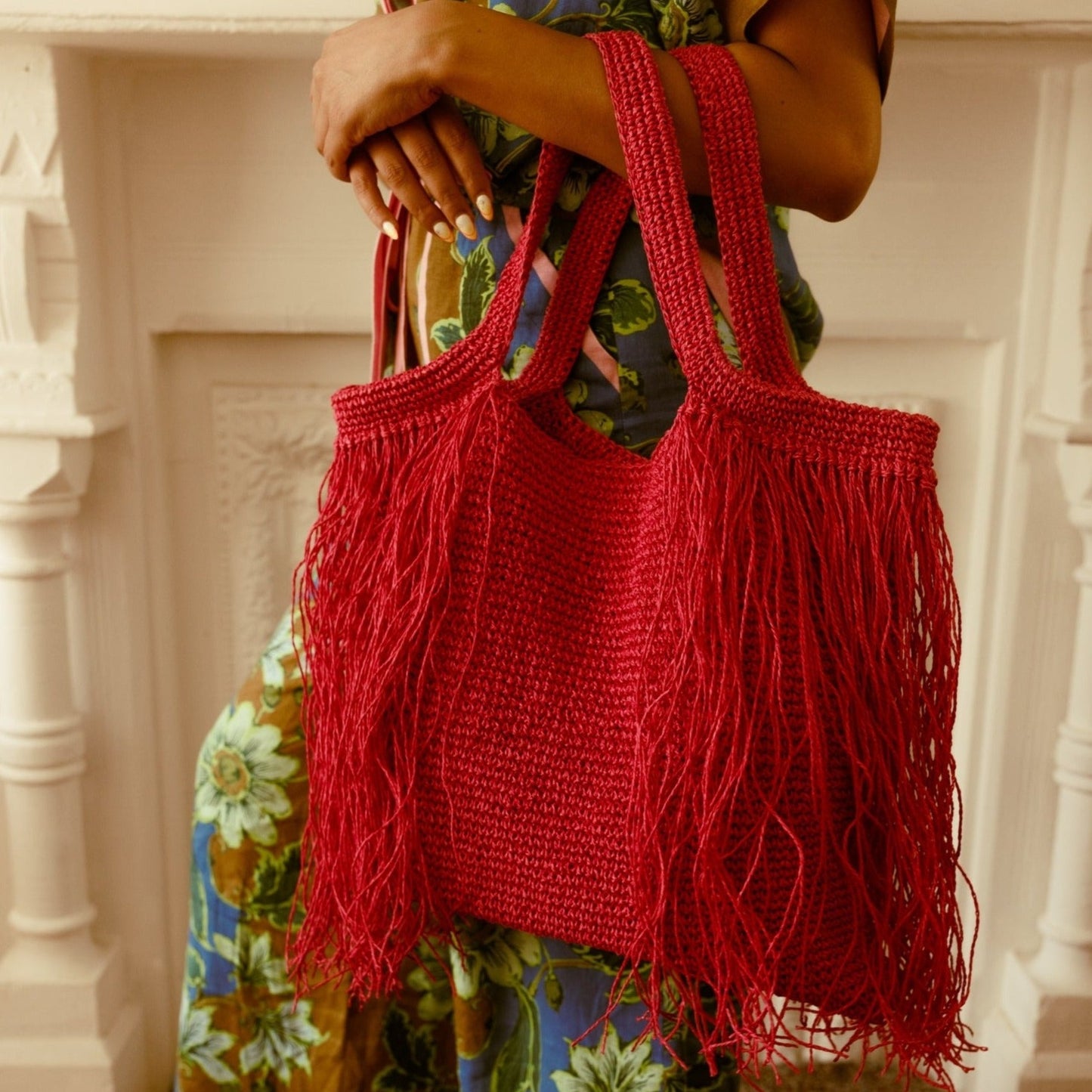 PINK TASSLES TOTE